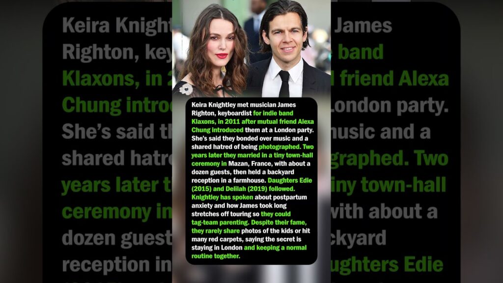 Keira Knightley & James Righton’s Indie, Low‑Key Family Life