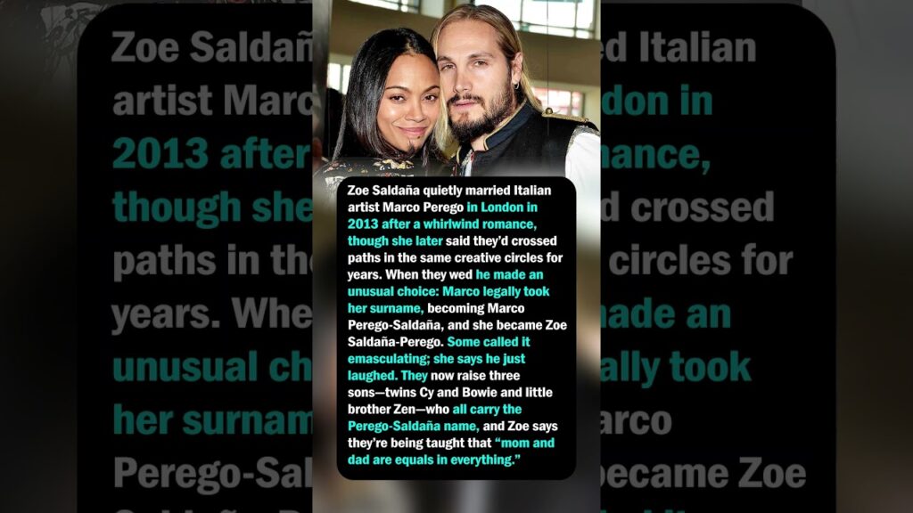 Zoe Saldaña & Marco Perego’s Name‑Sharing Marriage