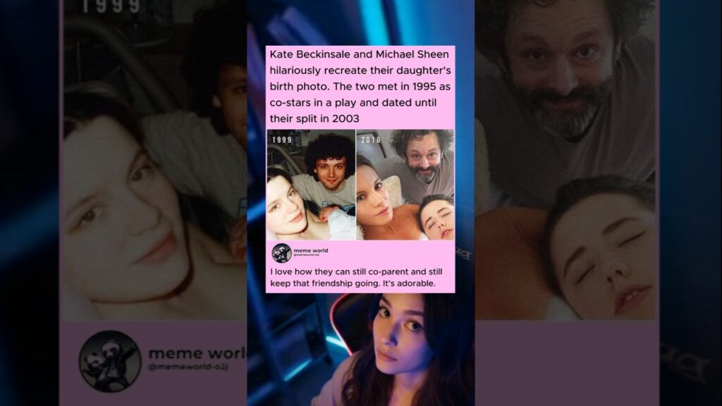 Kate Beckinsale and Michael Sheen hilariously recreate their daughter's birth photo