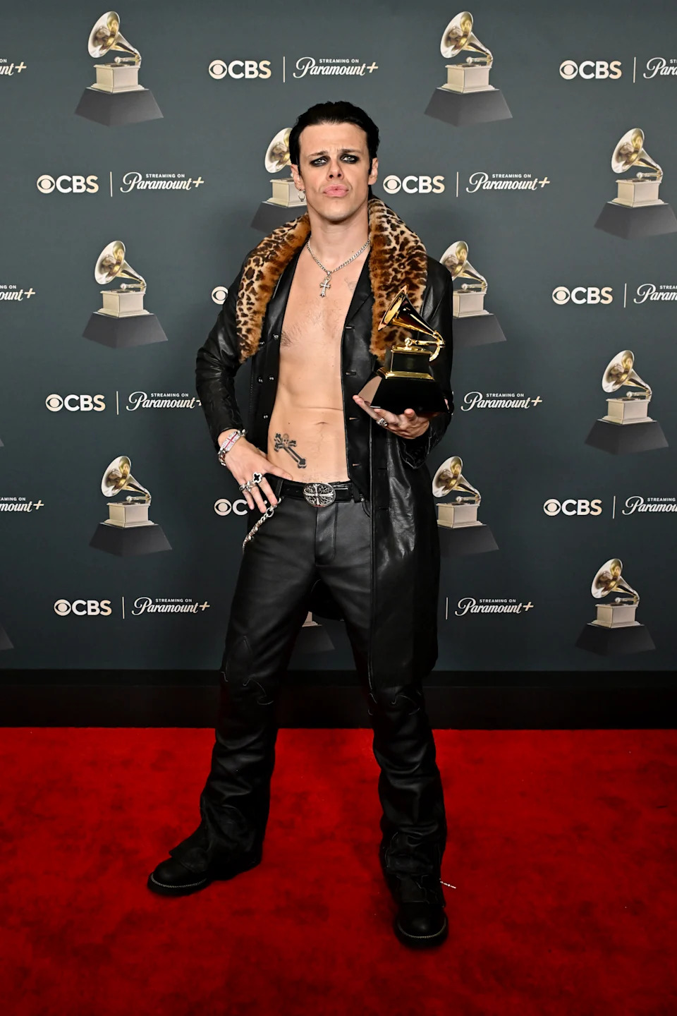 YUNGBLUD with the Grammy for Best Rock Performance for