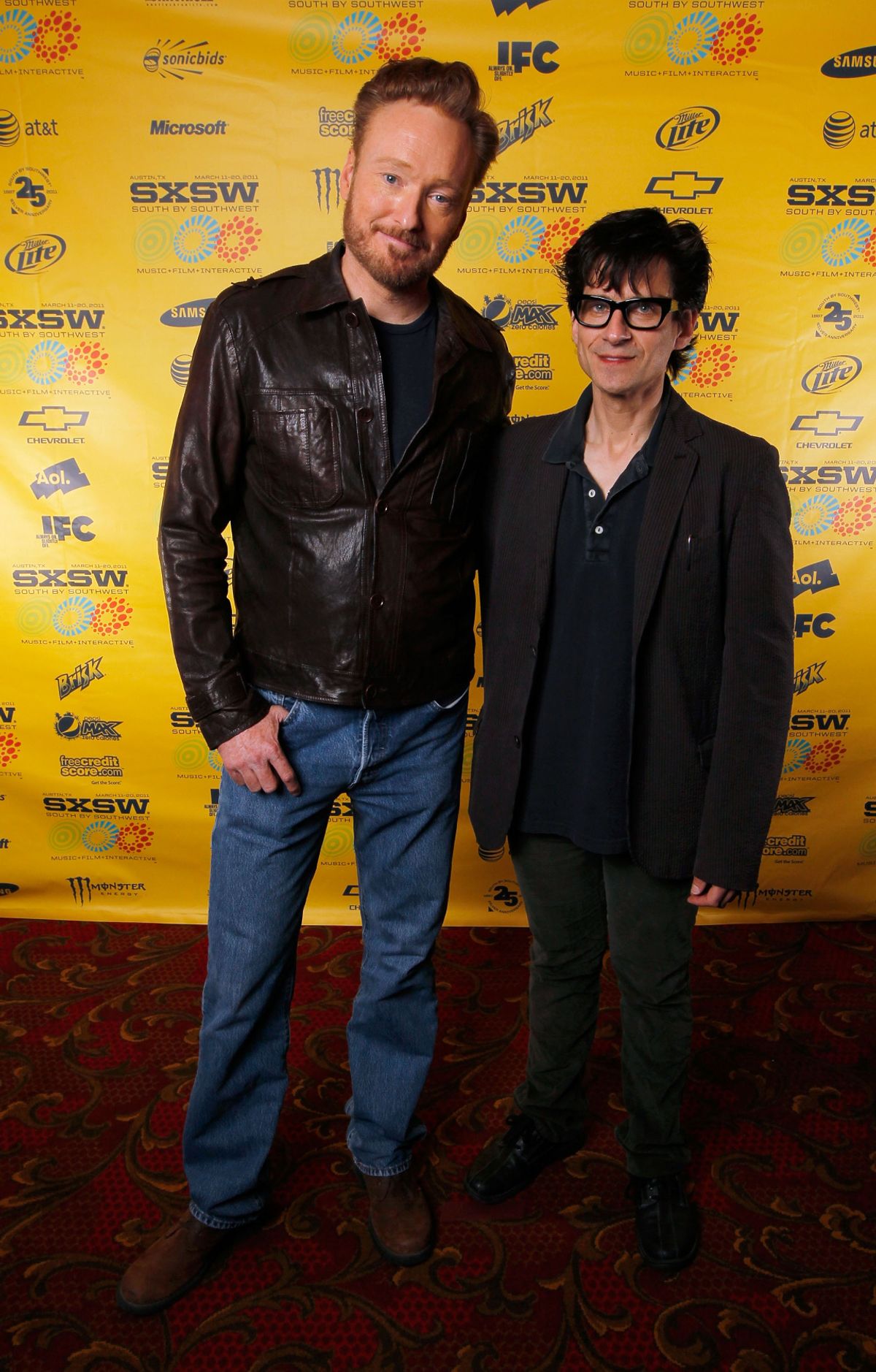 Conan O'Brien and director Rodman Flender attending the 2011 SXSW Music, Film + Interactive Festival