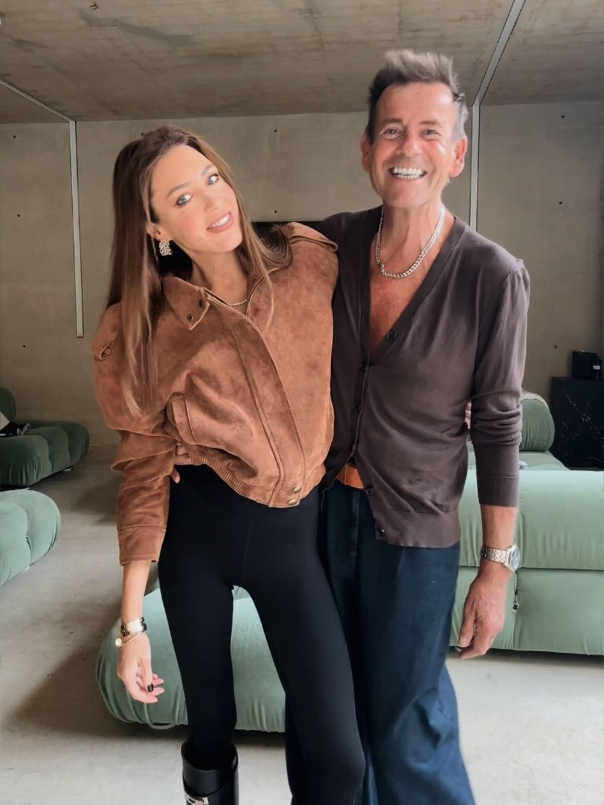 Lorna Luxe and her husband smiling together