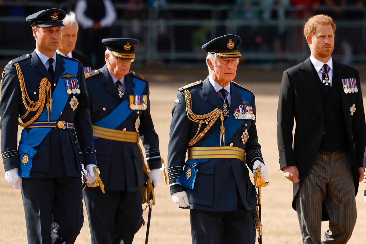 Prince William, Prince of Wales, King Charles III and Prince Harry, Duke of Sussex