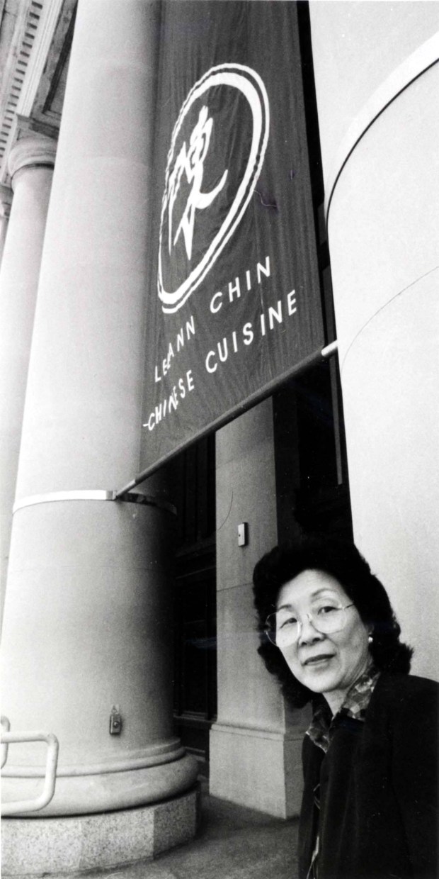 Leeann Chin outside her restaurant