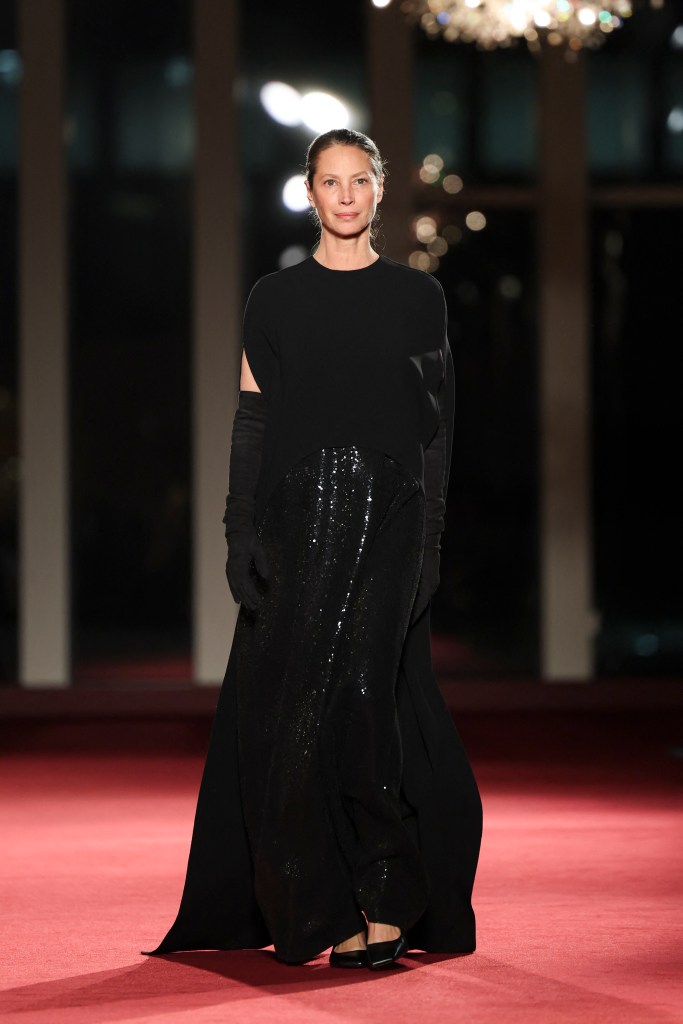 Christy Turlington walks the runway during the Michael Kors Collection Fall/Winter 2026 Runway Show