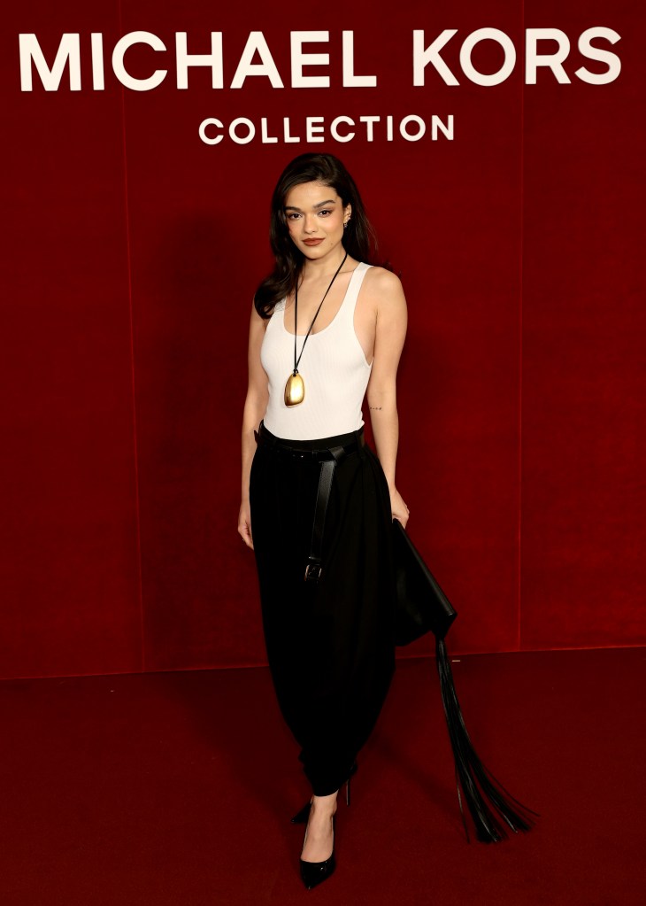 Rachel Zegler attends the Michael Kors Collection Fall/Winter 2026 Runway Show