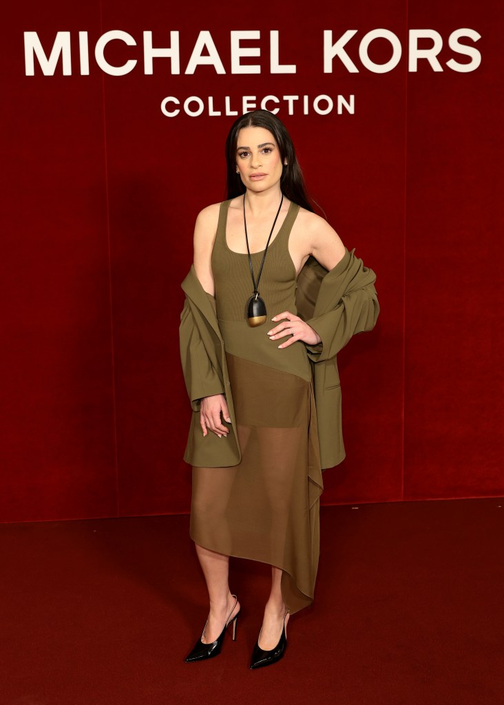 Lea Michele attends the Michael Kors Collection Fall/Winter 2026 Runway Show