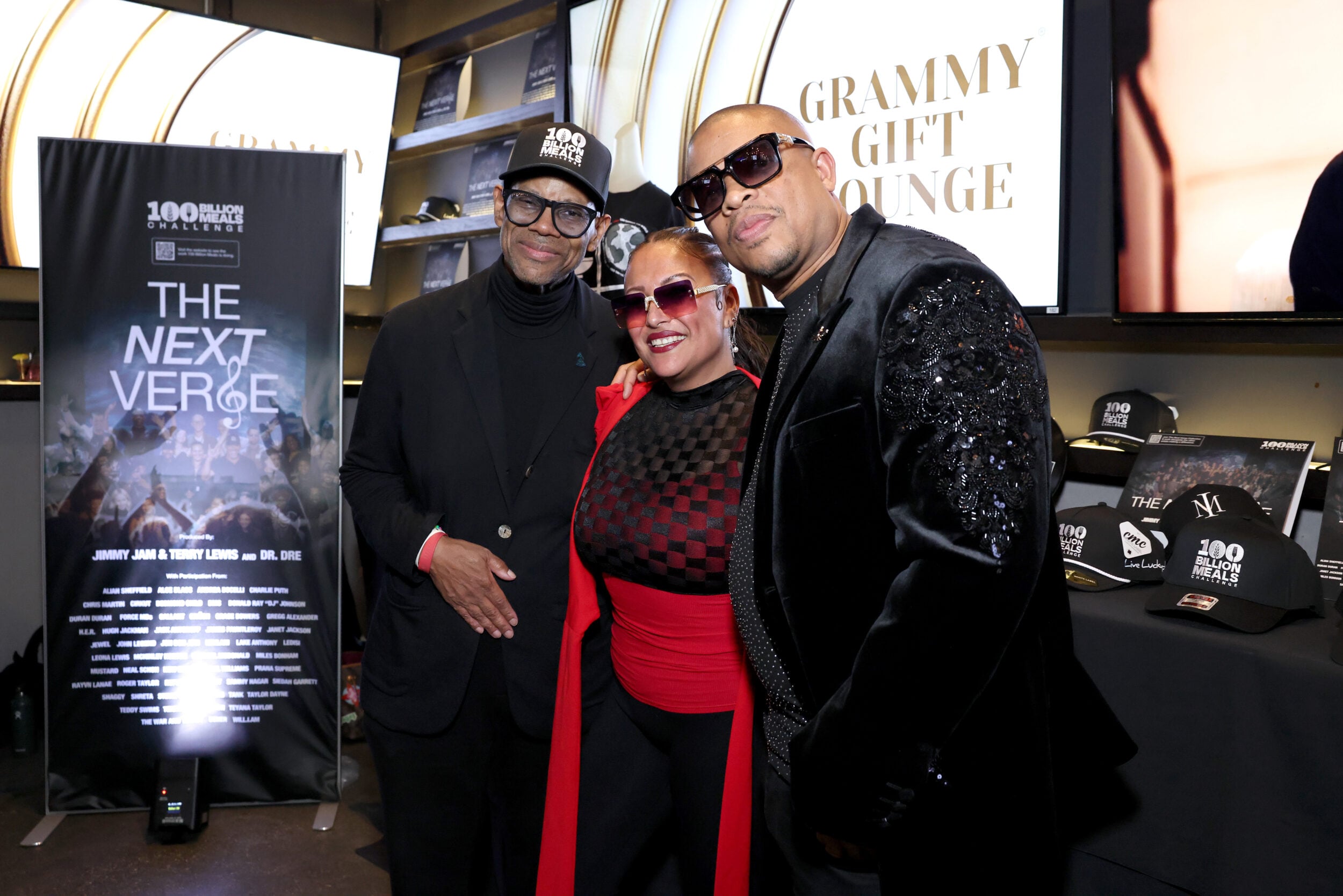 LOS ANGELES, CALIFORNIA - JANUARY 31: (L-R) Jimmy Jam, Monarch Young, and Curtis Young (L-R) Jimmy Jam, Monarch Young, and Curtis Young attend the Gift Lounge during the 68th GRAMMY Awards on January 31, 2026 in Los Angeles, California. (Photo by Araya Doheny/Getty Images for The Recording Academy)