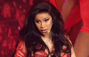 Rapper Cardi B captured during her concert at Las Vegas