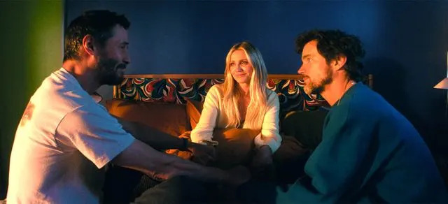 Keanu Reeves, Cameron Diaz and Matt Bomer in Outcome  Apple TV