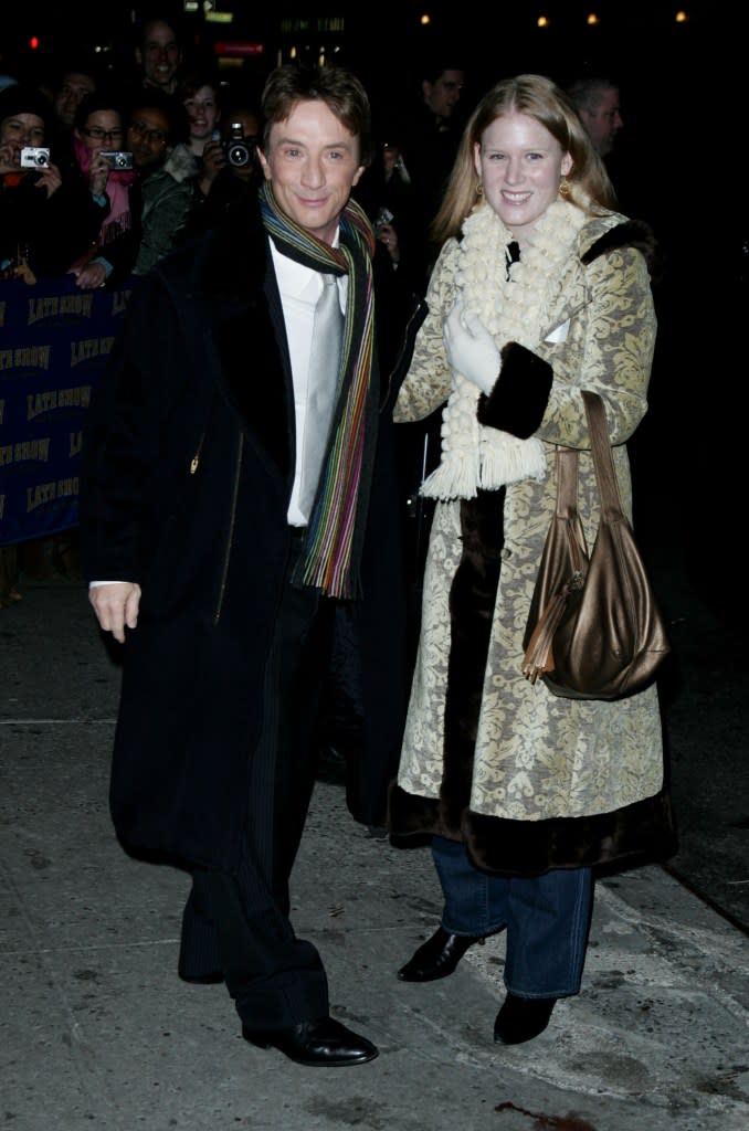 Katherine (seen above with her father at the Late Show With David Letterman in 2006) dedicated her life to helping others struggling with mental illness, while admitting her own struggles. WireImage