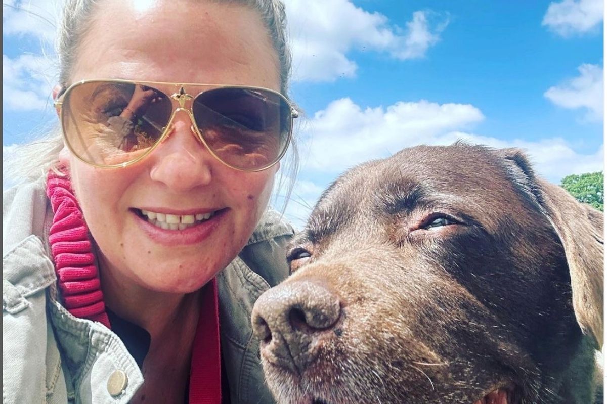 Lisa Armstrong with dog Hurley