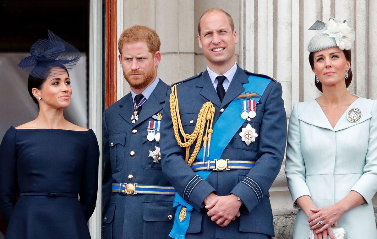 The Prince and Princess of Wales with the Duke and Duchess of Sussex before they stepped back from royal duties
