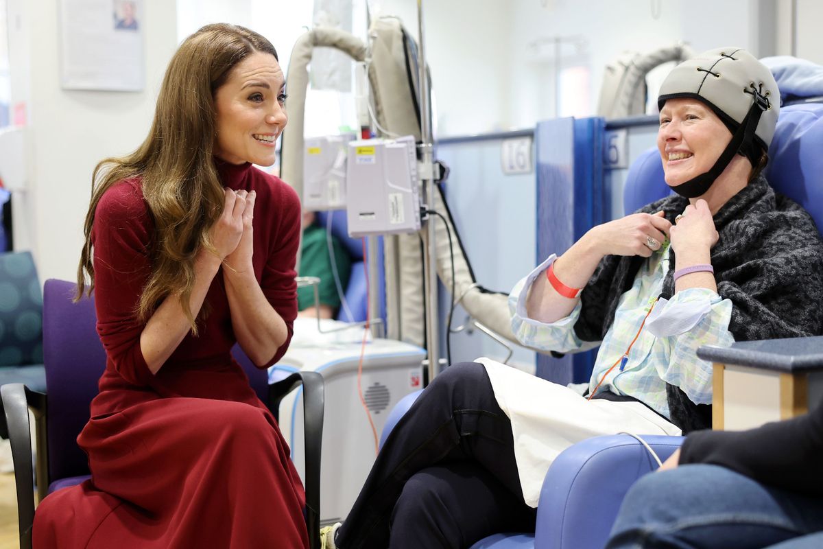Kate with Katherine Field at the Royal Marsden back in January 2025