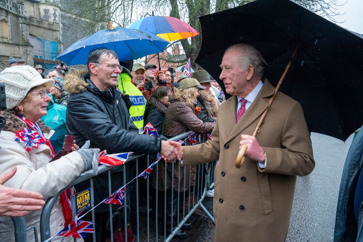 King Charles on a walkabout in Dedham 