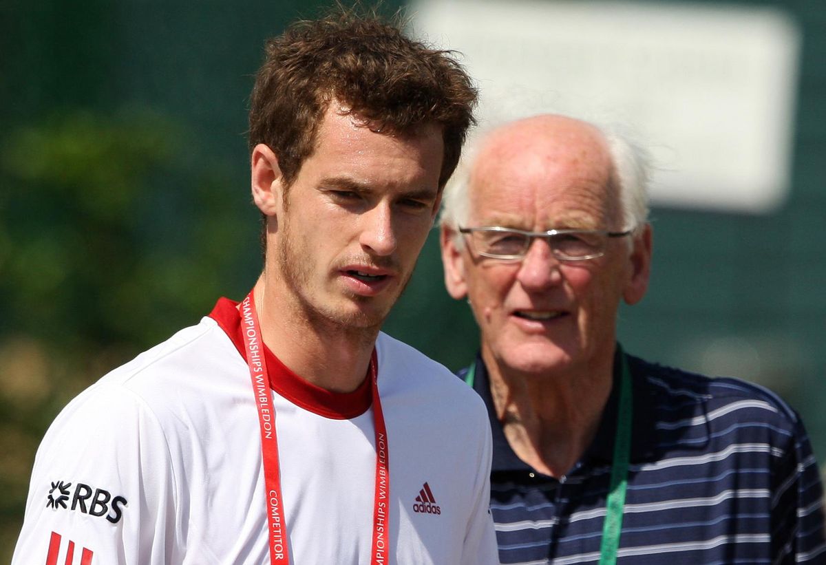 Andy Murray with his grandfather Roy Erskine during Day Eight of the 2010 Wimbledon Championships