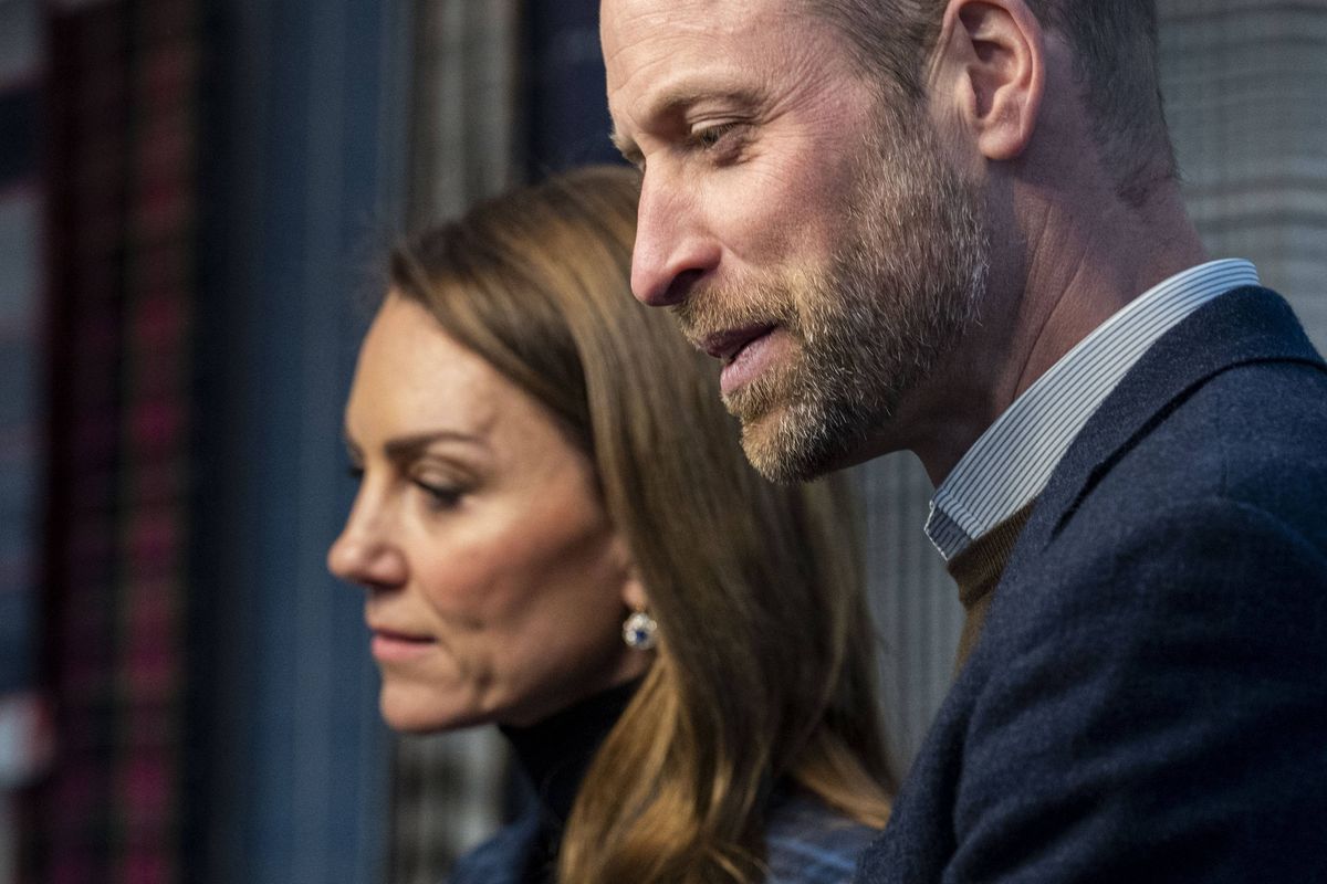 Prince and Princess of Wales close-up side view