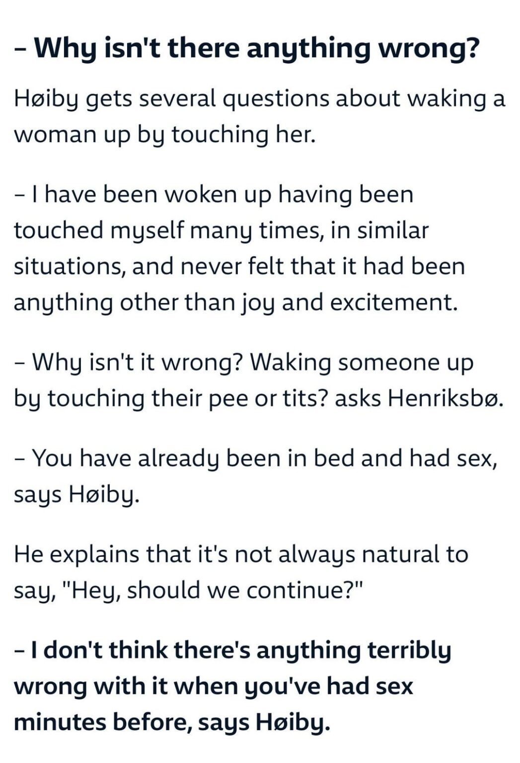 Marius Borg Høiby demonstrates during court testimony that he doesn’t understand consent (trigger warning)
