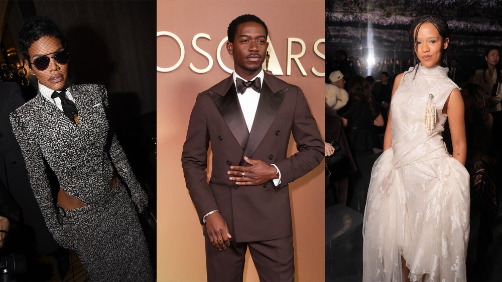 (R-L) Teyana Taylor, Damson Idris and Taylor Russell.