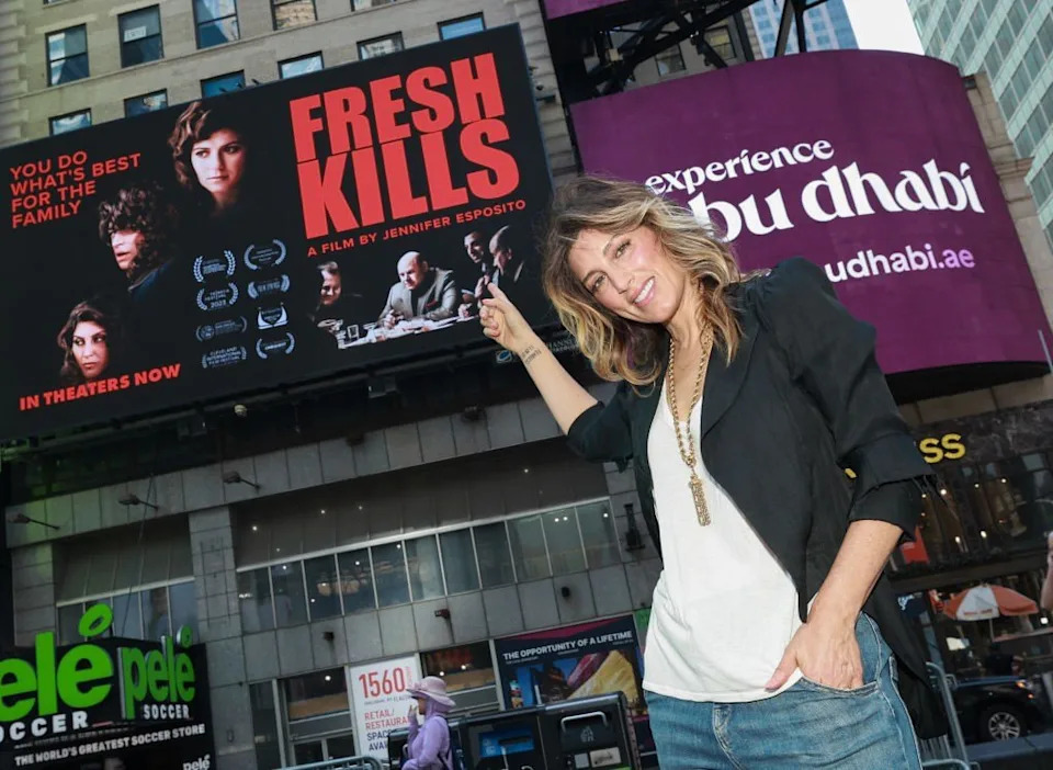 Actress Jennifer Esposito was reduced to tears as she revealed that she was forced to move from the home she mortgaged to get her film "Fresh Kills" across the finish line. <span class="image-credit">(Arturo Holmes/Getty Images)</span>
