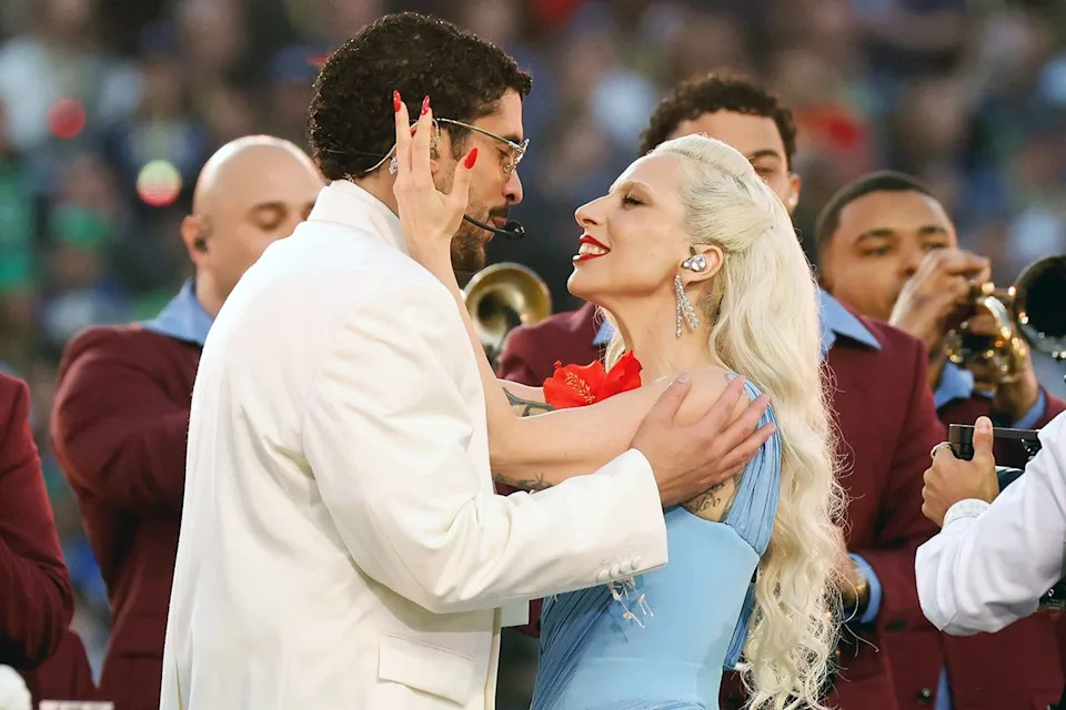 Bad Bunny and Lady Gaga John Angelillo/UPI/Shutterstock 