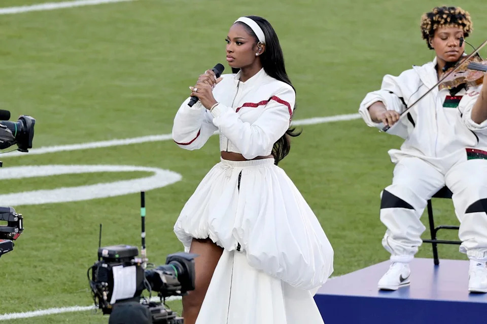 Coco Jones at 2026 Super Bowl Neilson Barnard/Getty