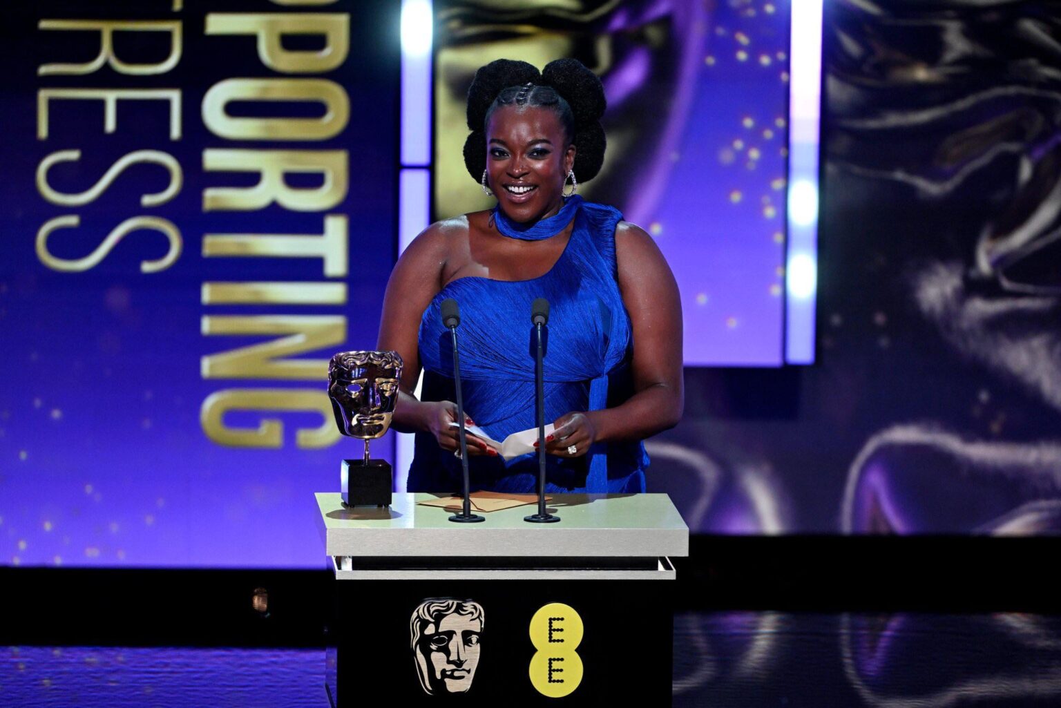 Wunmi Mosaku has won Best Supporting Actress for ‘Sinners’ at the 2026 BAFTAs (February 22, 2026)