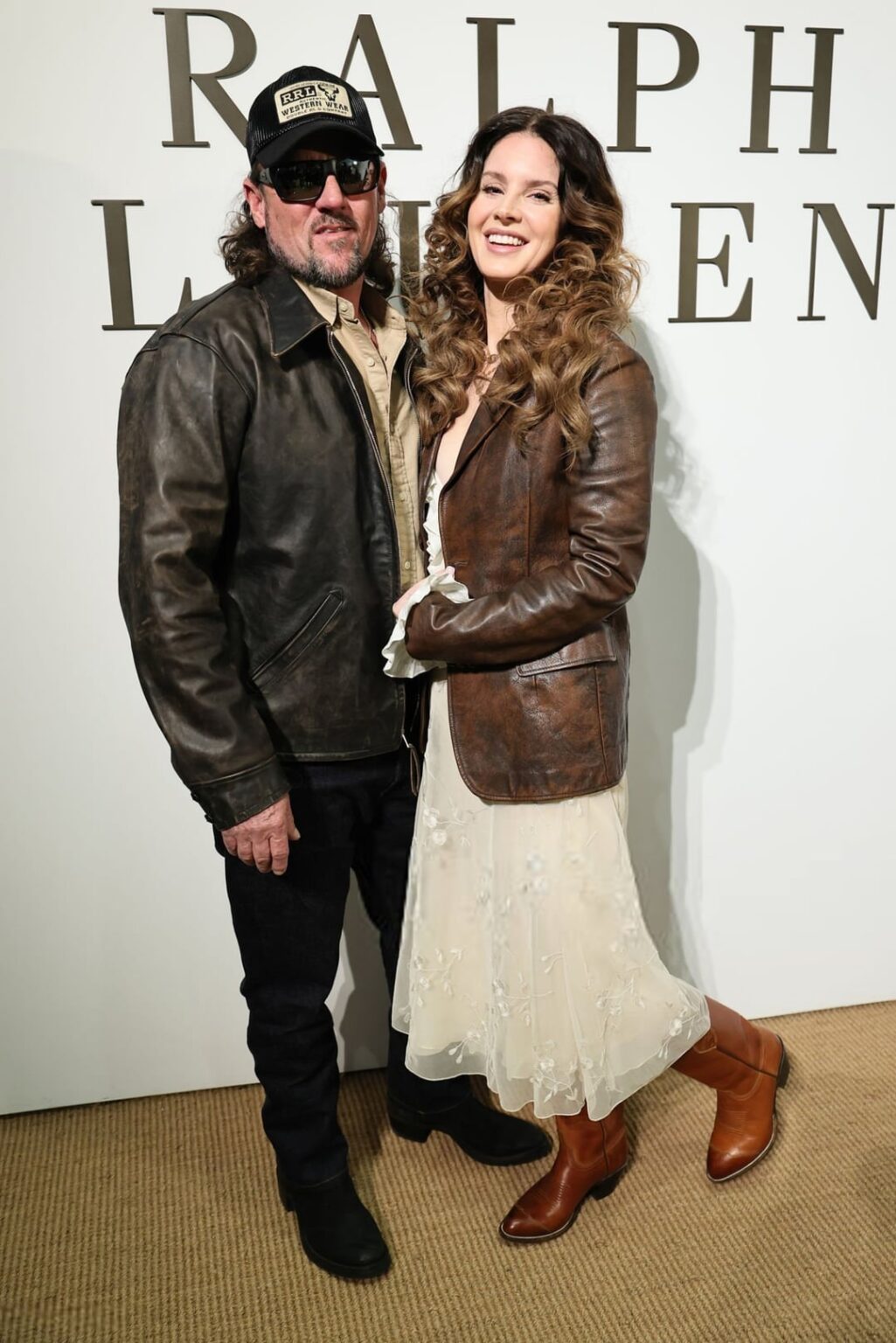 Lana Del Rey and husband Jeremy Dufrene attend the Ralph Lauren show during New York Fashion Week 2026