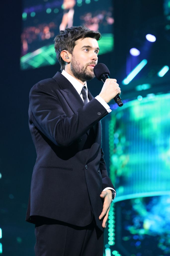 Jack Whitehall on stage during The BRIT Awards 2026 at Co-op Live on February 28, 2026 in Manchester, England. (Photo by JMEnternational/Getty Images)