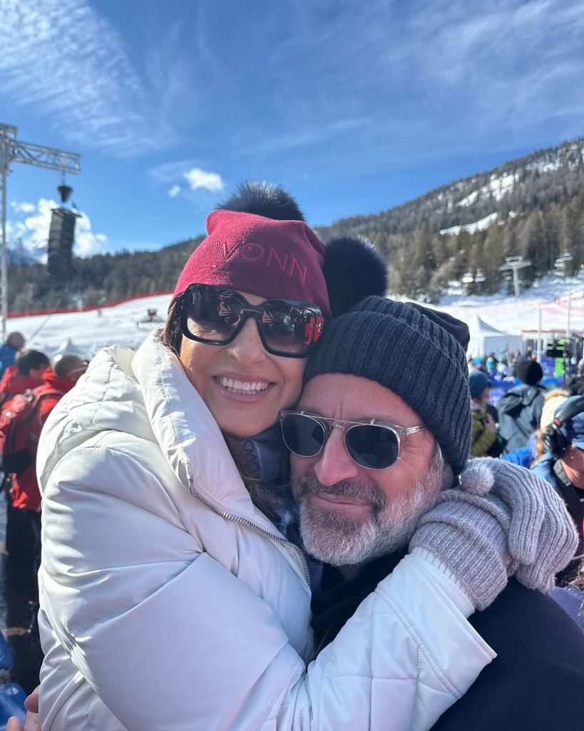 Mariska Hargitay and Peter Hermann at the Olympics