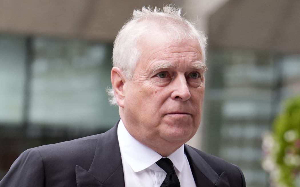(FILES) Britain's Prince Andrew, Duke of York, arrives to attend a Requiem Mass, a Catholic funeral service, for the late Katharine, Duchess of Kent, at Westminster Cathedral in London on September 16, 2025. Britain's disgraced former prince Andrew failed to respond to a request from US lawmakers to be questioned about his friendship with the late convicted sex offender Jeffrey Epstein, members of a US Congressional committed have announced. The letter asked Andrew, now known as Andrew Mountbatten Windsor after King Charles III formally stripped his younger brother's titles over his ties to Epstein, to respond by November 20, 2025. (Photo by Jordan Pettitt / POOL / AFP)