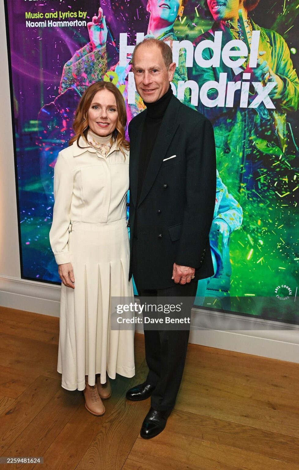 Prince Edward with Geri Halliwell at a dinner at BAFTA Piccadilly