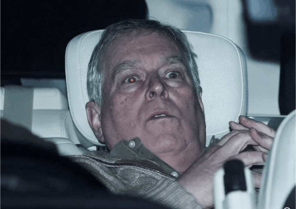 Rapist Andrew Mountbatten Windsor spotted after being released from police custody