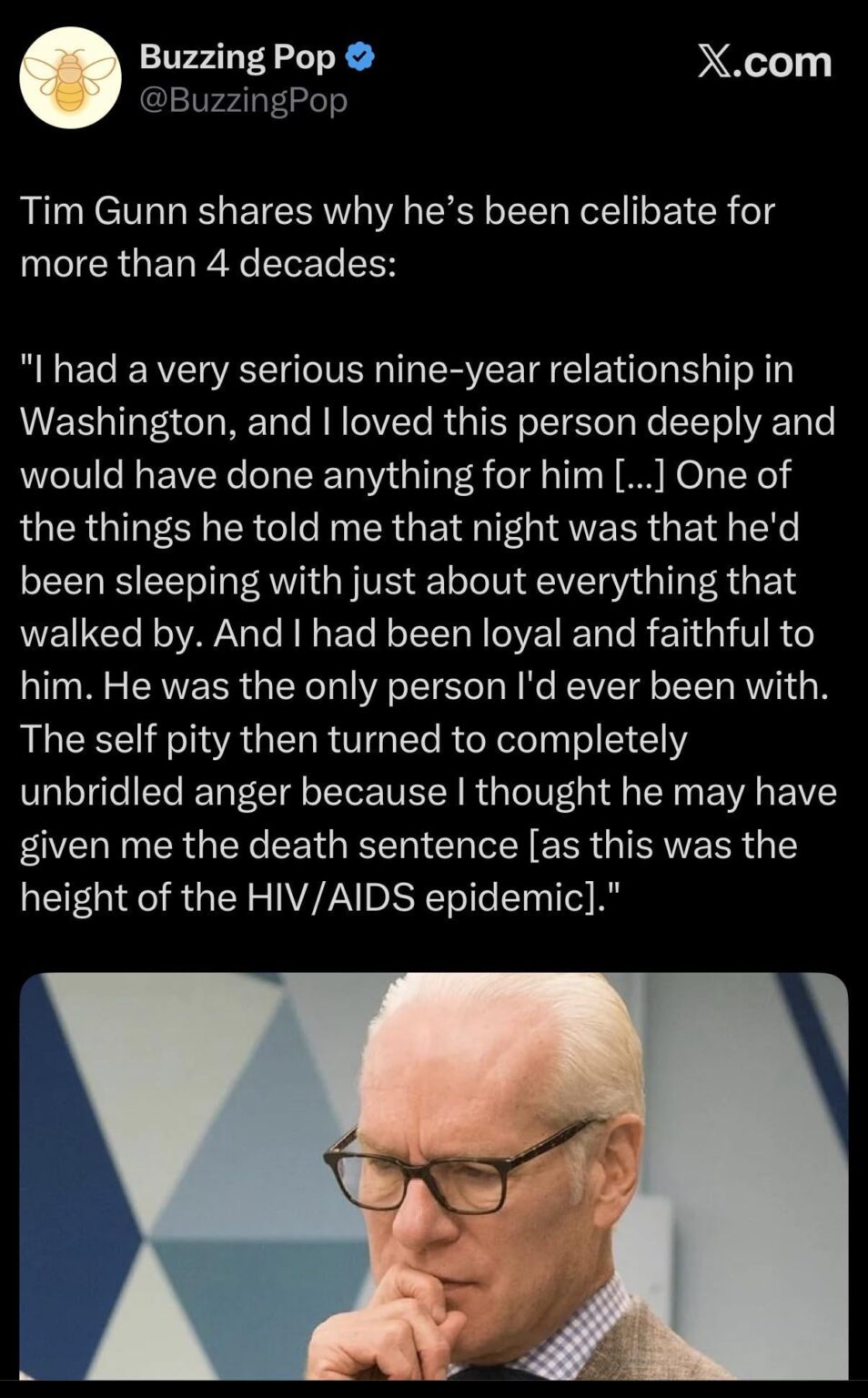 Tim Gunn shares why he’s been celibate for more than 4 decades