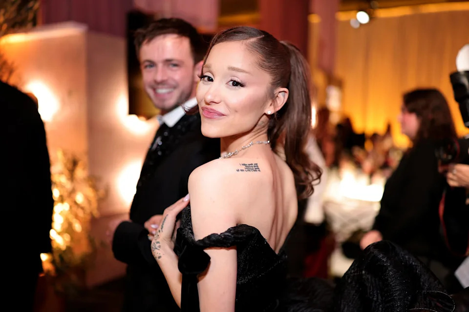 Ariana Grande attends the 83rd annual Golden Globe Awards at The Beverly Hilton on Jan. 11, 2026, in Beverly Hills, California.