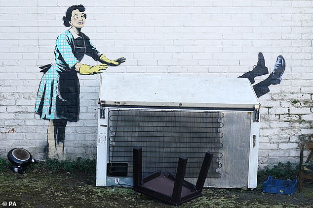 Banksy even painted his latest work in Margate. Dubbed 'The Valentine's Day Mascara', the mural depicts a 1950s-style housewife pushing her abusive husband into a discarded freezer