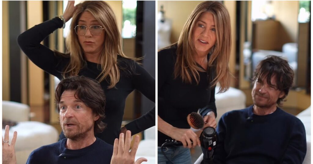 Jennifer Aniston Gave Jason Bateman a Hair Makeover