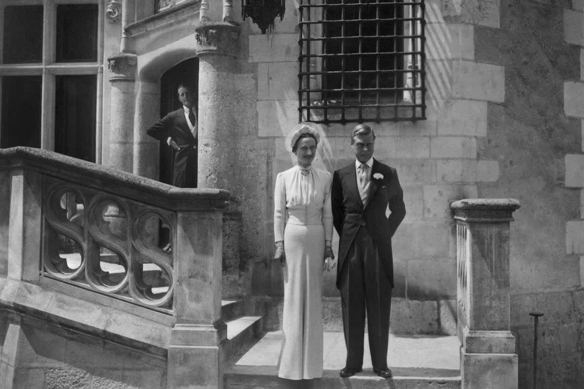 Edward, Duke of Windsor, and formerly Edward VIII of England, and his wife Wallis Simpson at their wedding in France in 1937 (AFP/Getty)