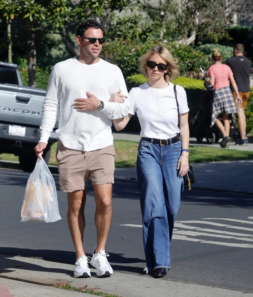 Sydney Sweeney and Scooter Braun were photographed in Los Angeles on Sunday. BACKGRID