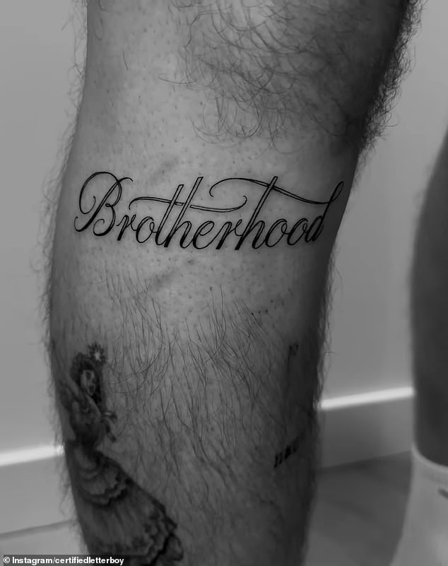Cruz posted the images after it was revealed Brooklyn still has his 'brotherhood' tattoo despite cutting ties with his family. The Beckham boys got matching tattoos in 2023