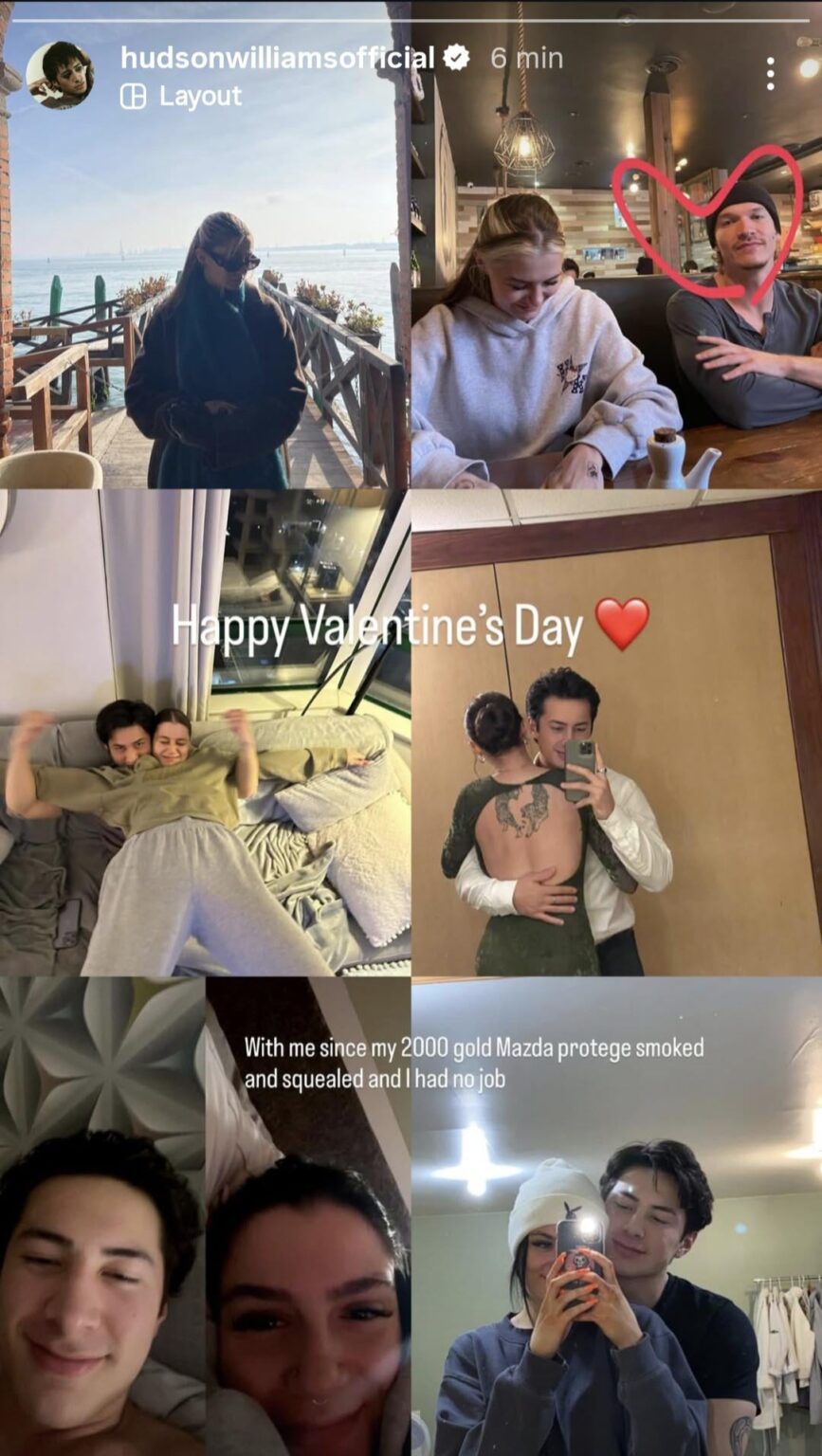 Hudson Williams wishing his girlfriend happy st valentine's (w/ a cameo from Connor)❤️