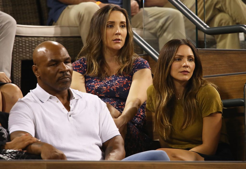 Mike Tyson and Katharine McPhee at the BNP Paribas Open in 2017