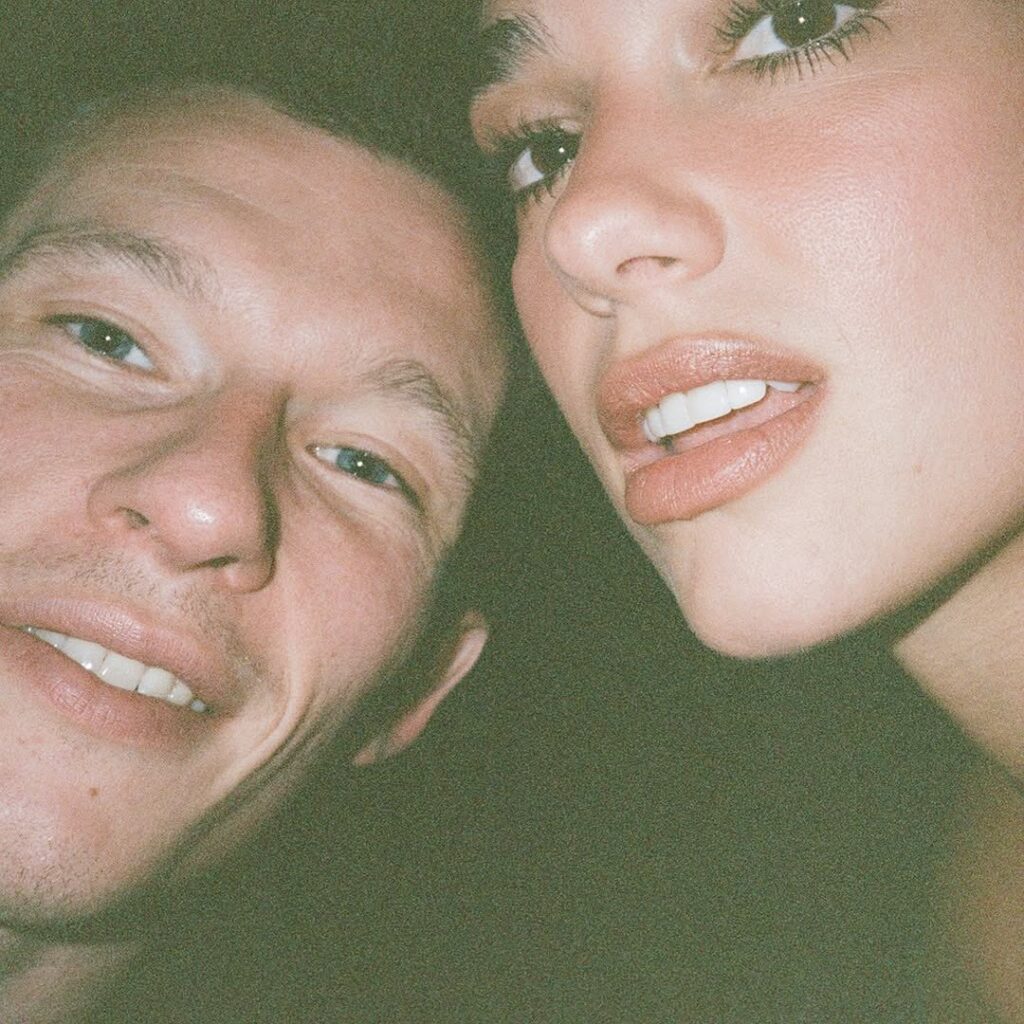 Dua Lipa wishing her fiancé Callum Turner a Happy Birthday on IG: Happy Birthday to my always and forever