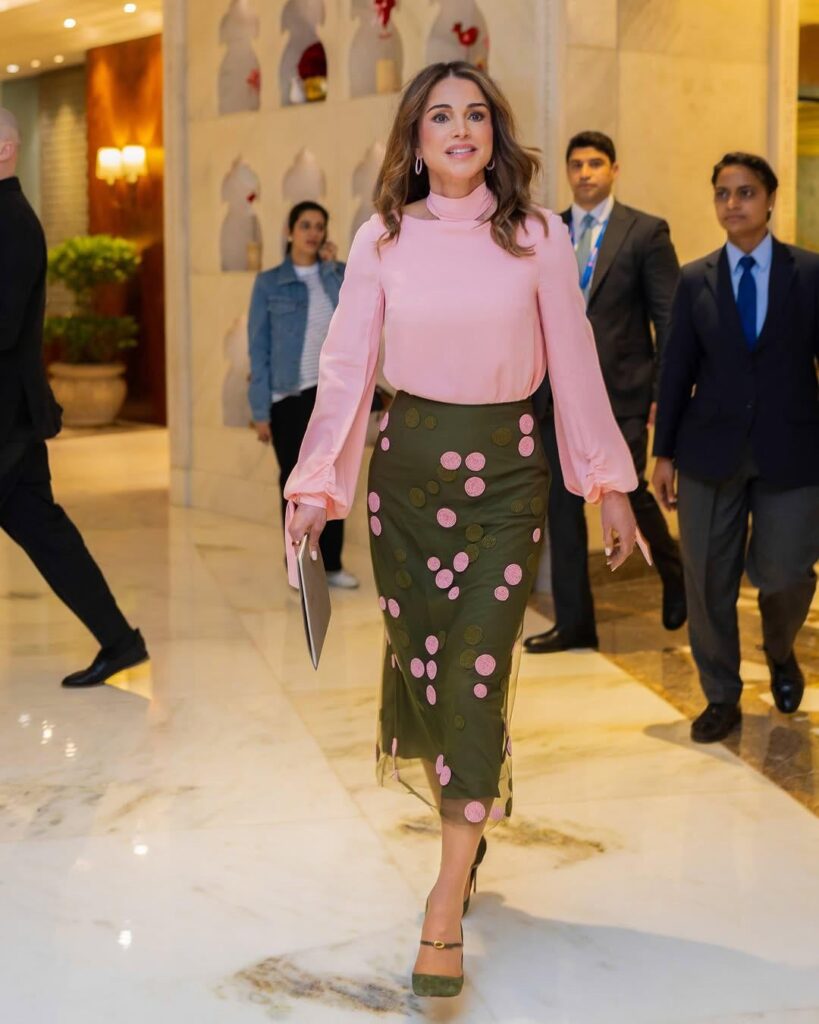Queen Rania today in New Delhi