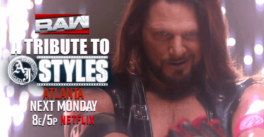 WWE will pay tribute to AJ Styles on Raw next week
