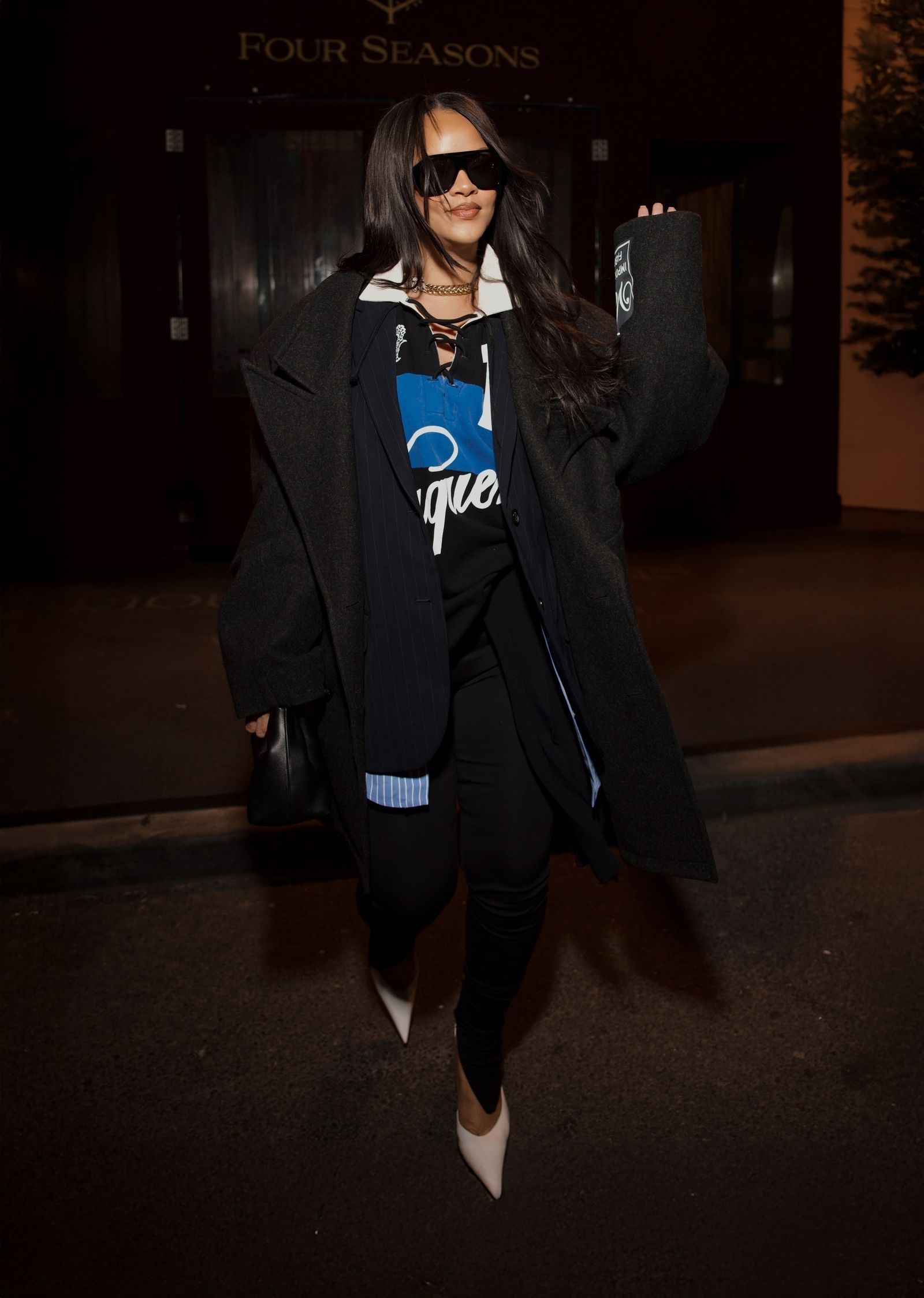 Rihanna Embraces 2016 Style Trend in Laced Up Ensemble from Vaquera NYC