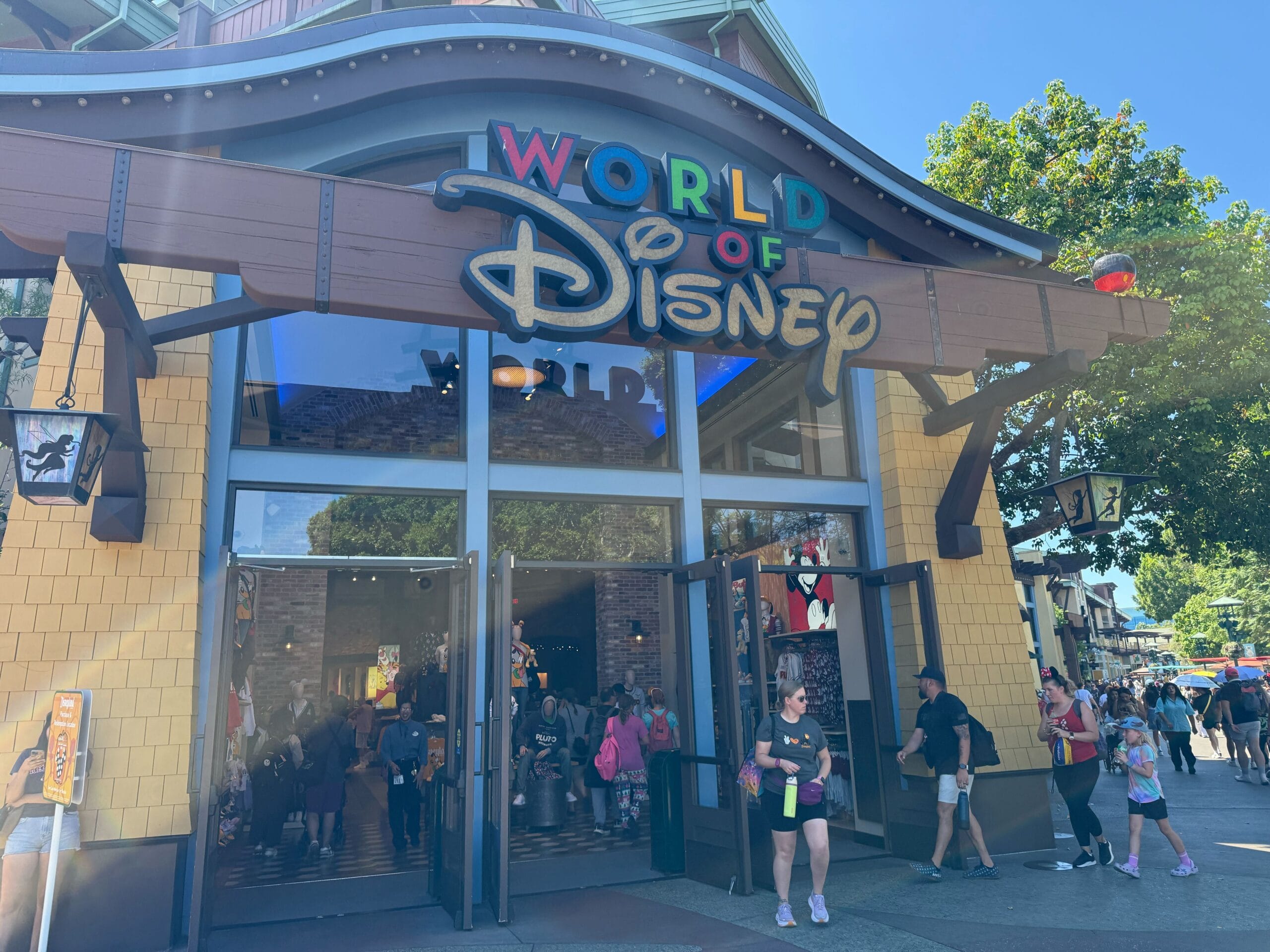 Entrance to the World of Disney store in Downtown Disney at the Disneyland Resort.