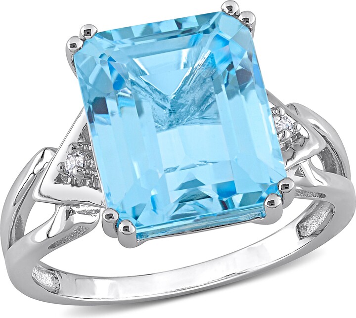 Gemstones &amp; White Topaz Cocktail Ring