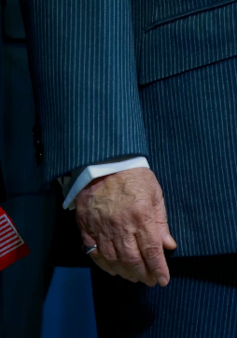 Donald Trump's trademark makeup routine stole the show.