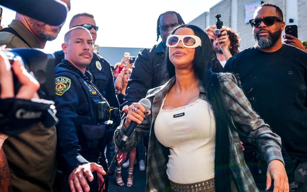 Cardi B tells concert crowd ‘If ICE comes in here, we’re gonna jump they a****’